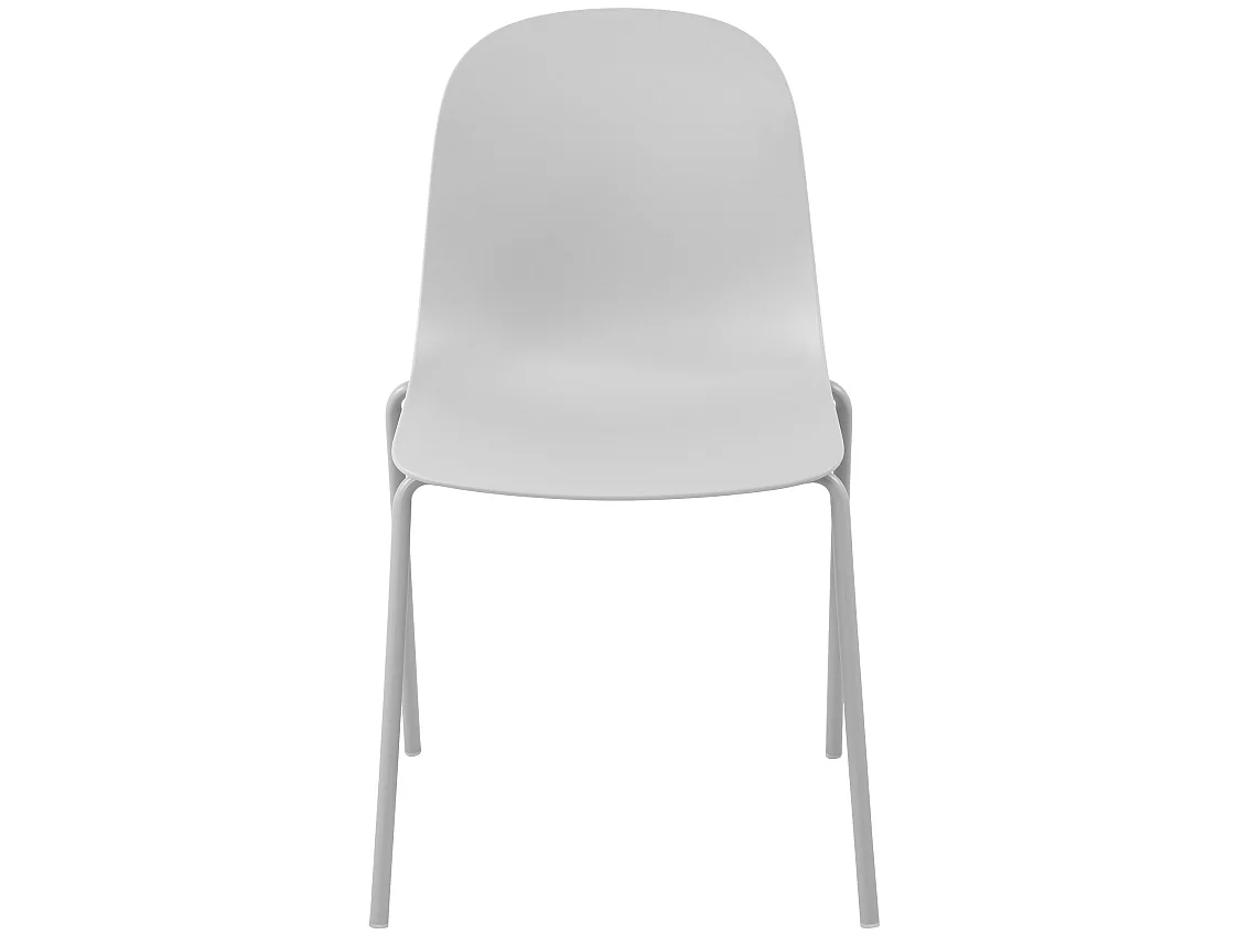 Lot de 2  Chaise de conférence - Plastique - Gris clair - Hardin