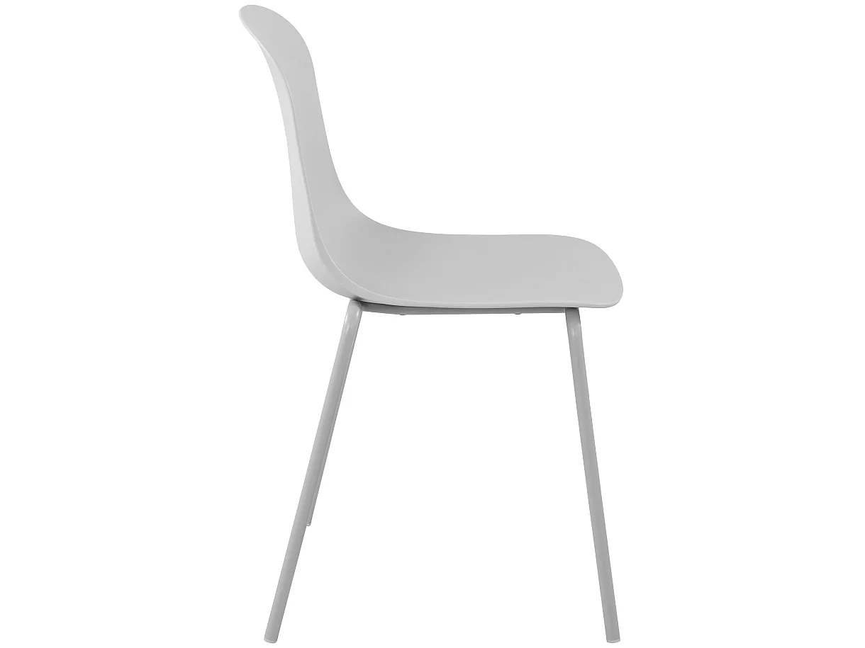 Lot de 2  Chaise de conférence - Plastique - Gris clair - Hardin