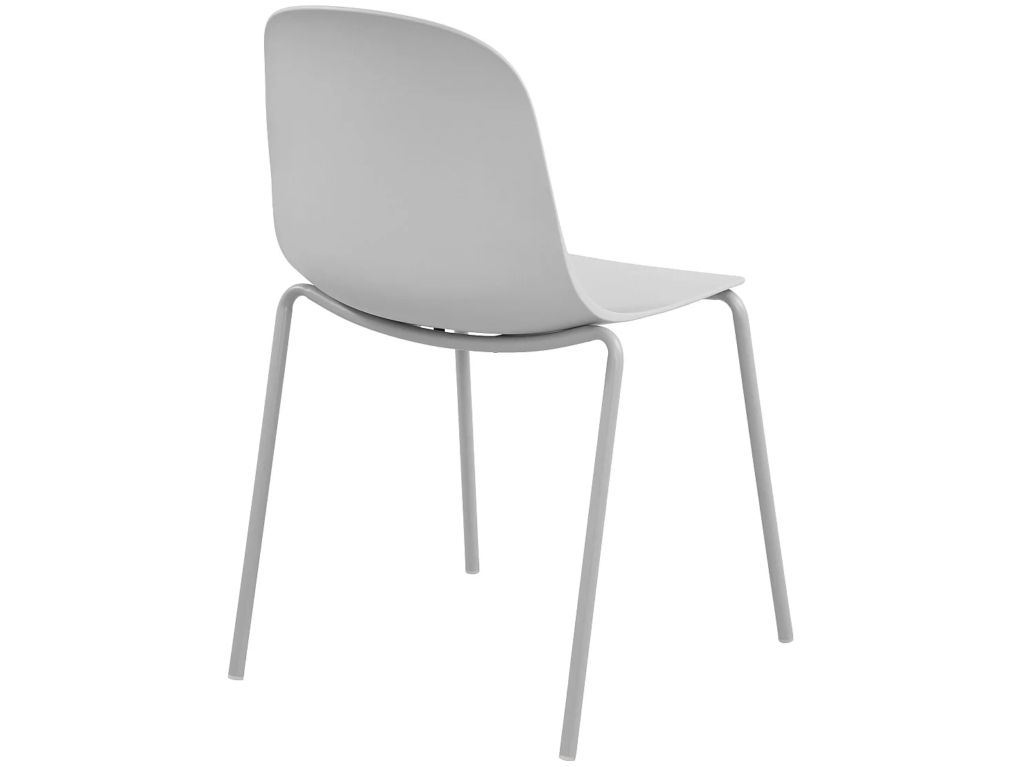 Lot de 2  Chaise de conférence - Plastique - Gris clair - Hardin