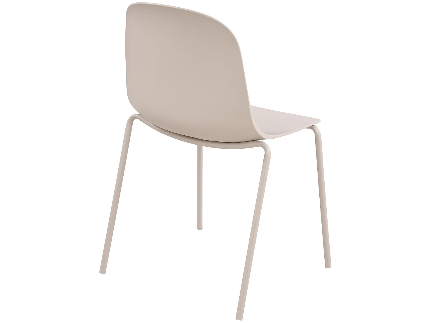 Lot de 2  Chaise de conférence - Plastique - Gris clair - Hardin