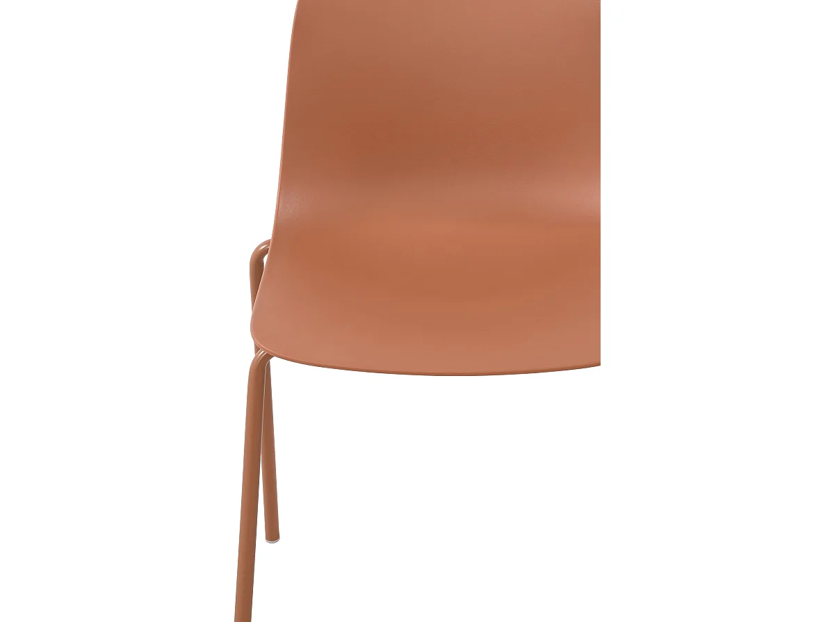 Lot de 2  Chaises de jardin - Plastique - Terre cuite - Hardin