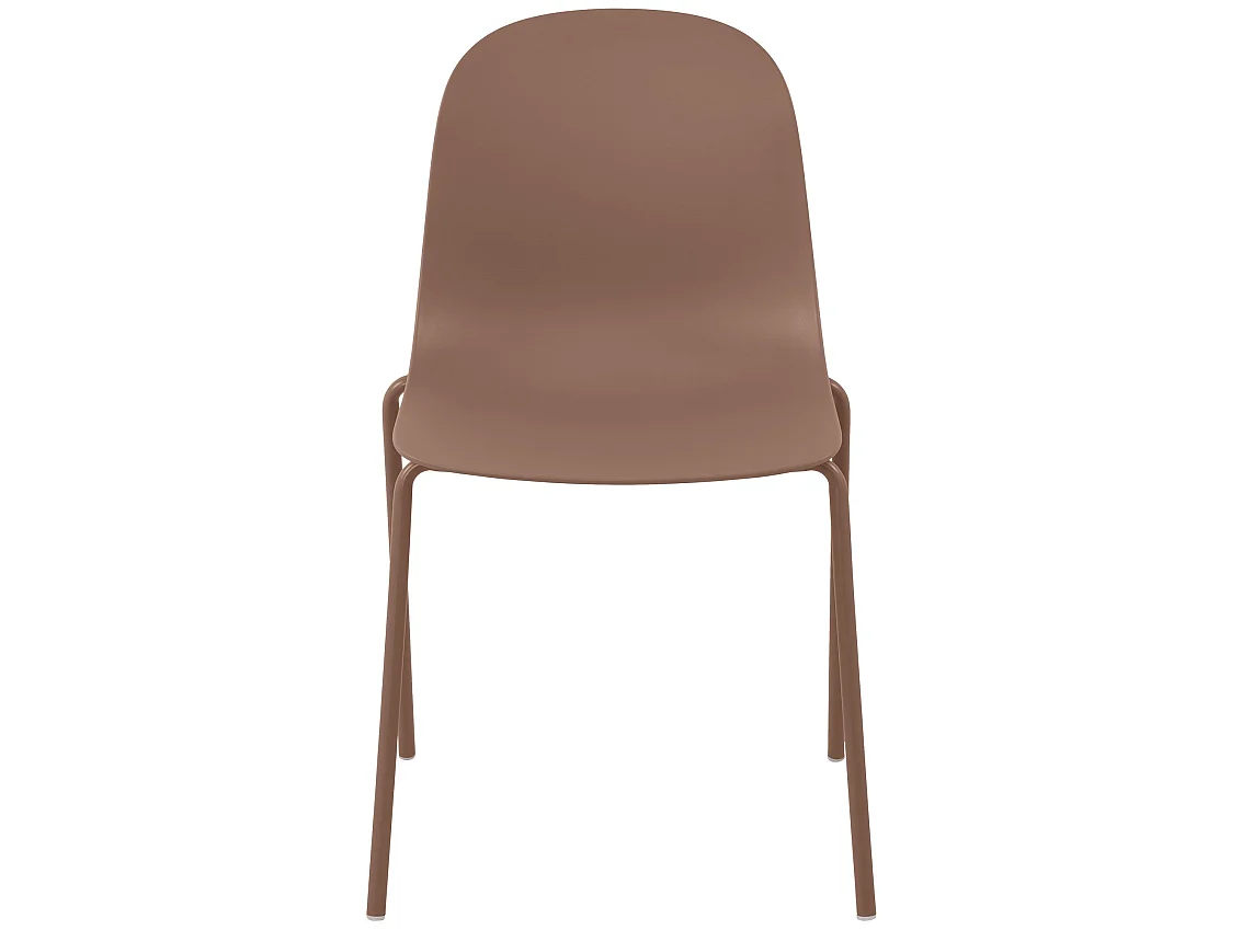 Lot de 2  Chaise de conférence - Plastique - Terre cuite - Hardin