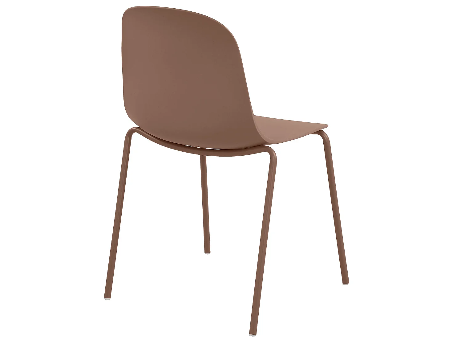 Lot de 2  Chaise de conférence - Plastique - Terre cuite - Hardin