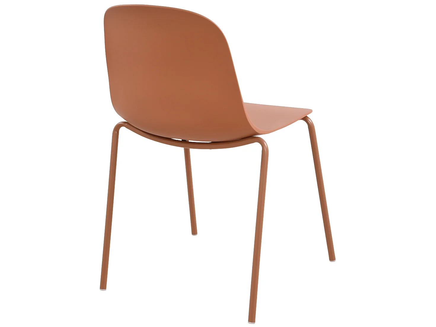 Lot de 2  Chaise de conférence - Plastique - Terre cuite - Hardin