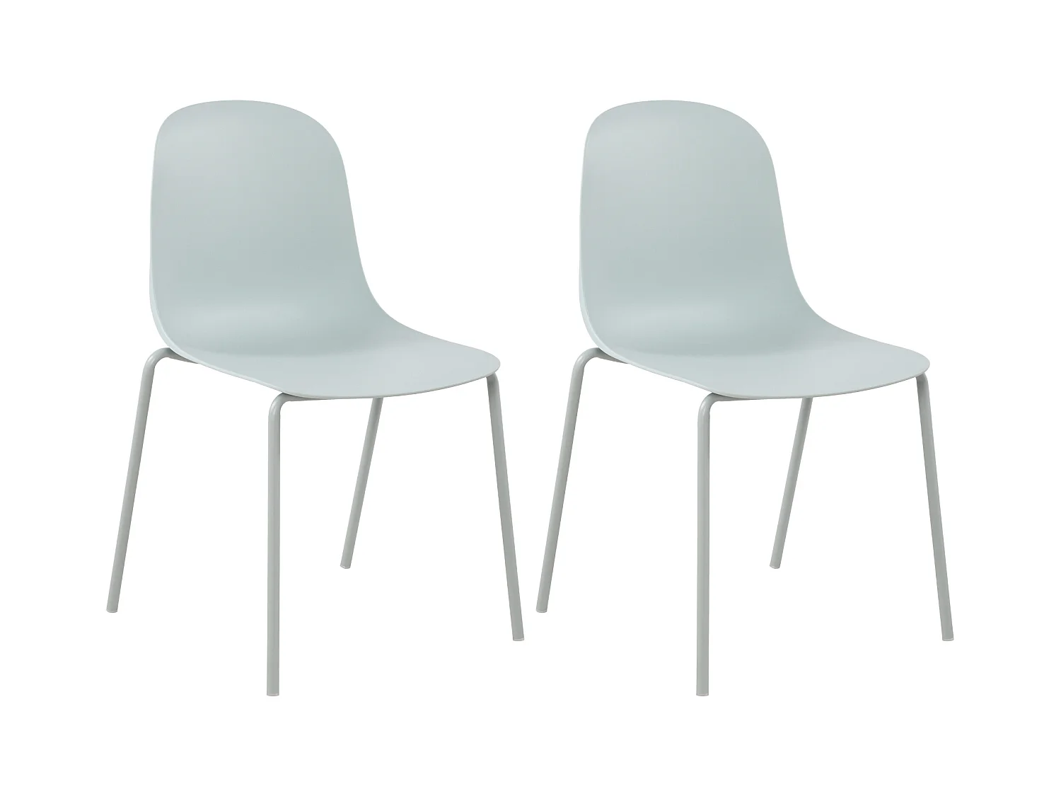 Lot de 2  Chaises de jardin - Plastique - Turquoise - Hardin