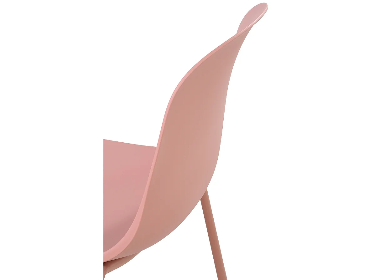 Lot de 2  Chaises de jardin - Plastique - Rose - Hardin