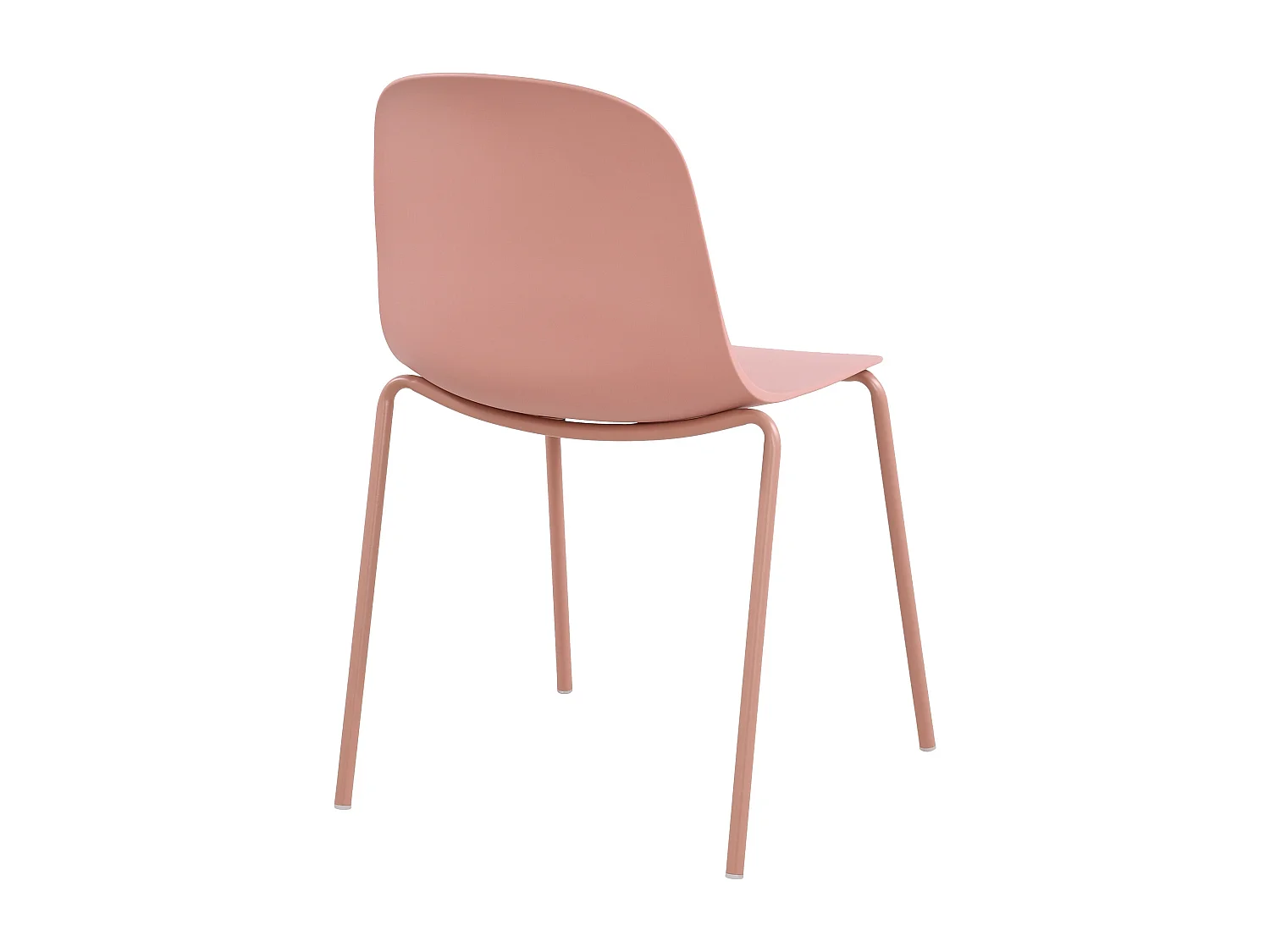 Lot de 2  Chaises de jardin - Plastique - Rose - Hardin