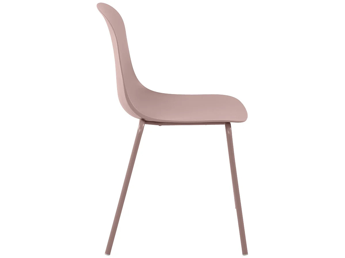 Lot de 2  Chaise de conférence - Plastique - Rose - Hardin