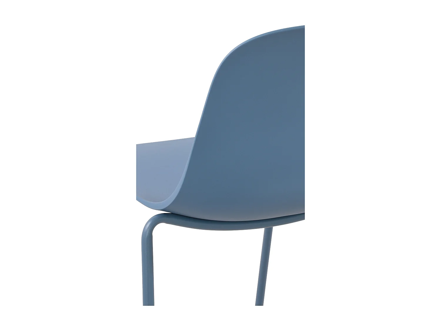 Lot de 2  Chaises de jardin - Plastique - Bleu - Hardin