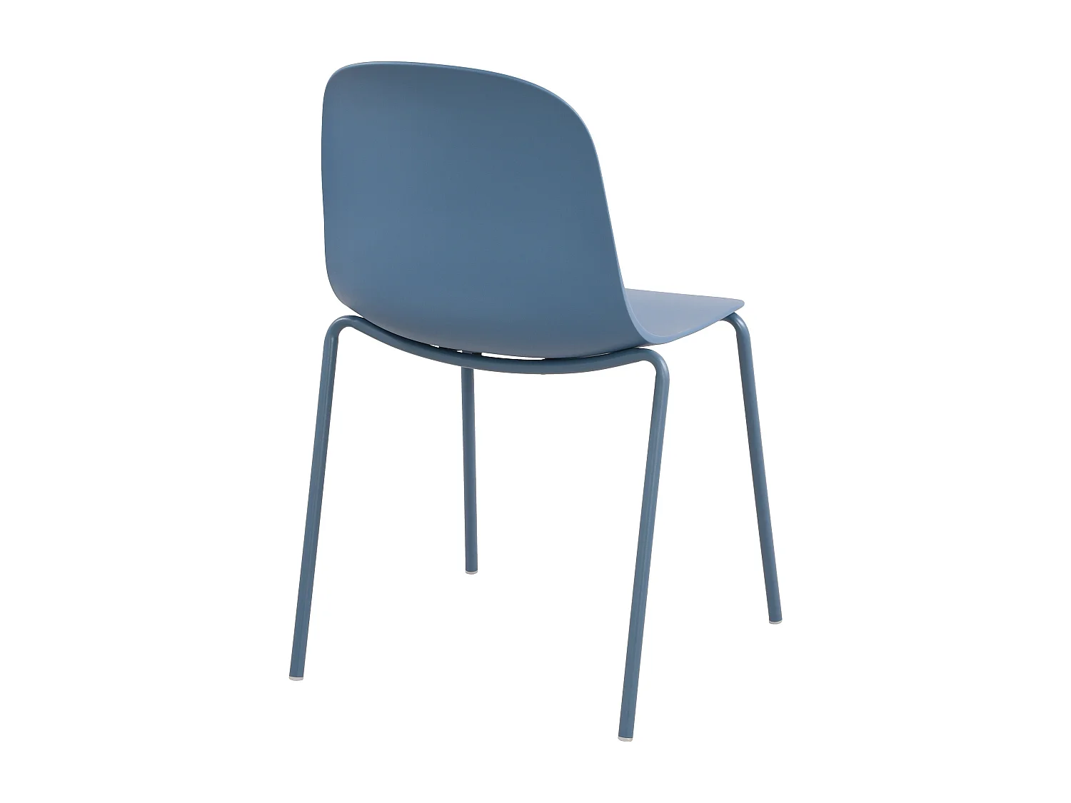 Lot de 2  Chaises de jardin - Plastique - Bleu - Hardin