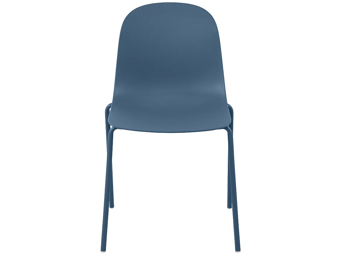 Lot de 2  Chaise de conférence - Plastique - Bleu - Hardin