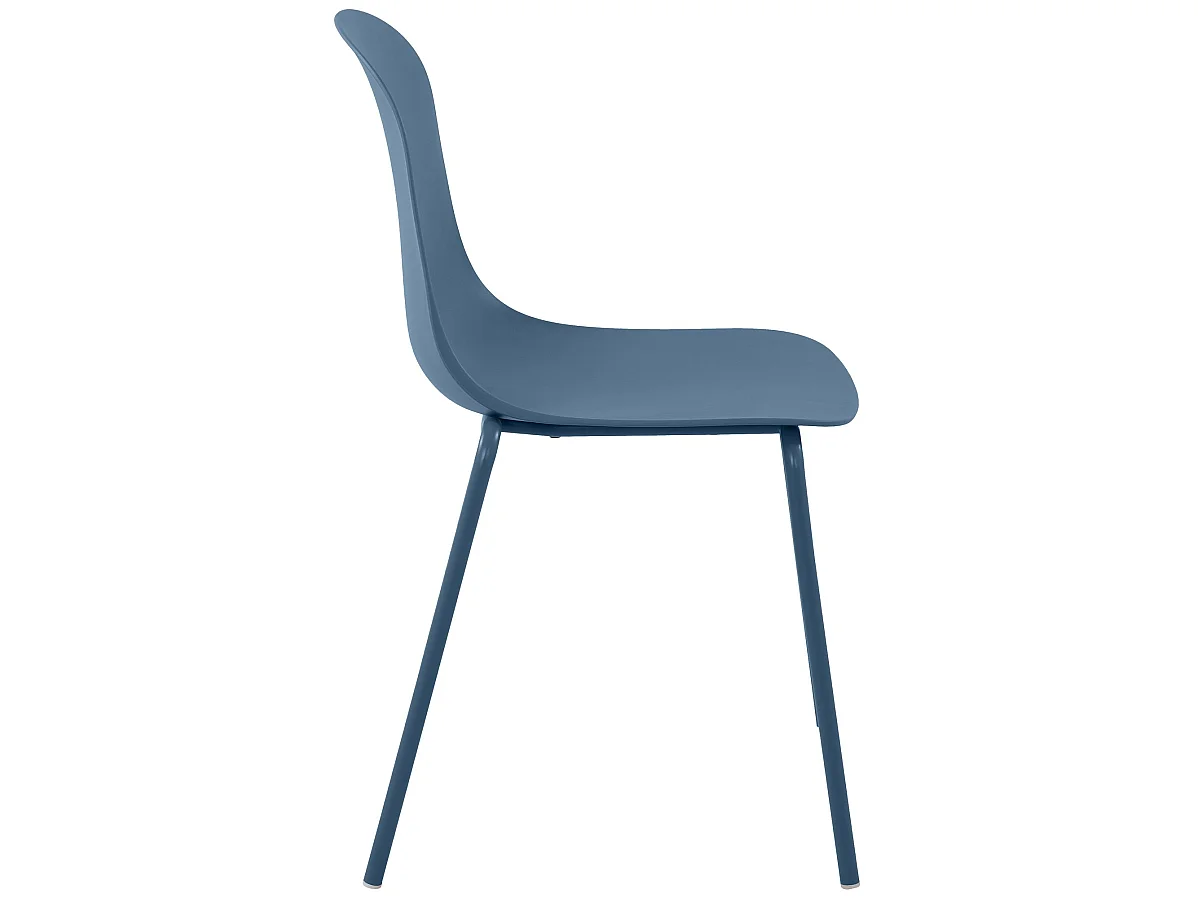 Lot de 2  Chaise de conférence - Plastique - Bleu - Hardin