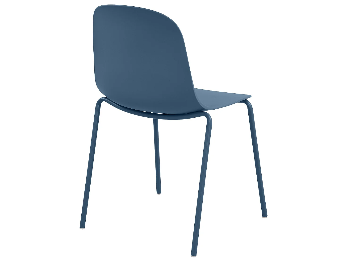 Lot de 2  Chaise de conférence - Plastique - Bleu - Hardin