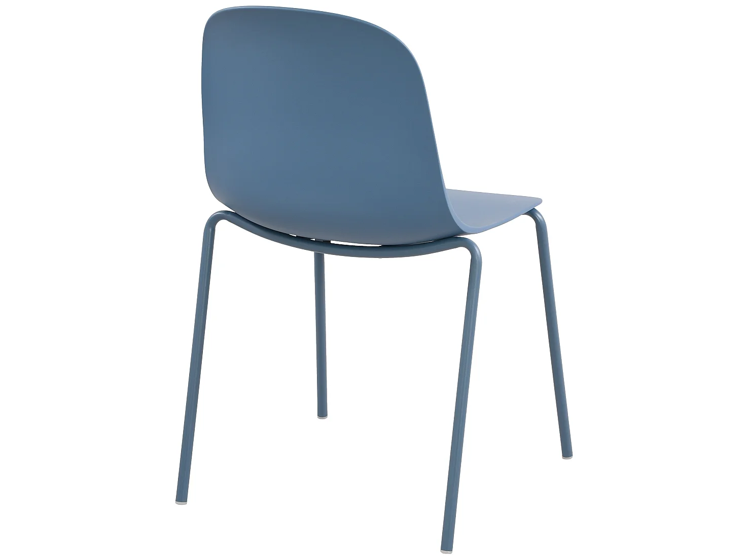 Lot de 2  Chaise de conférence - Plastique - Bleu - Hardin