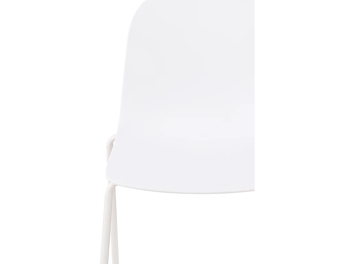 Lot de 2  Chaises de jardin - Plastique - Blanc - Hardin