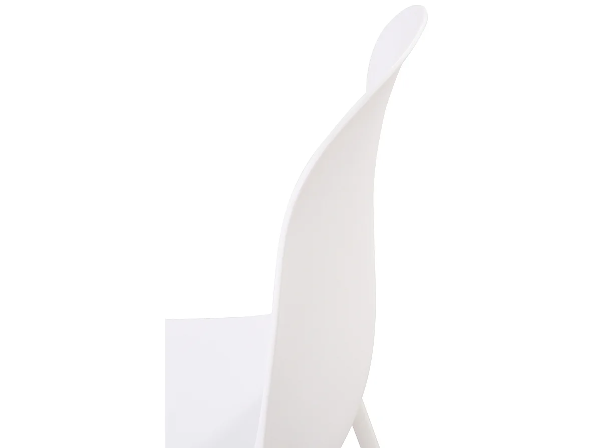 Lot de 2  Chaises de jardin - Plastique - Blanc - Hardin