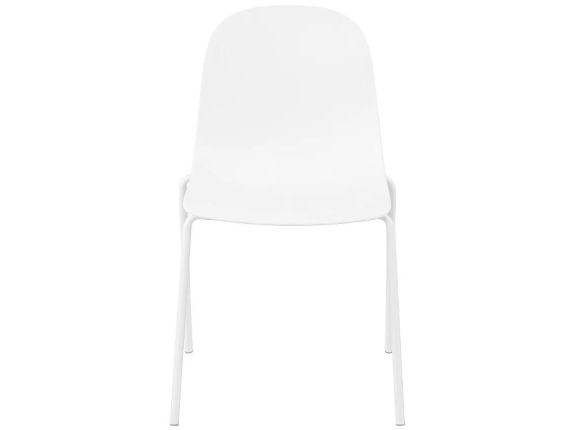 Lot de 2  Chaise de conférence - Plastique - Blanc - Hardin