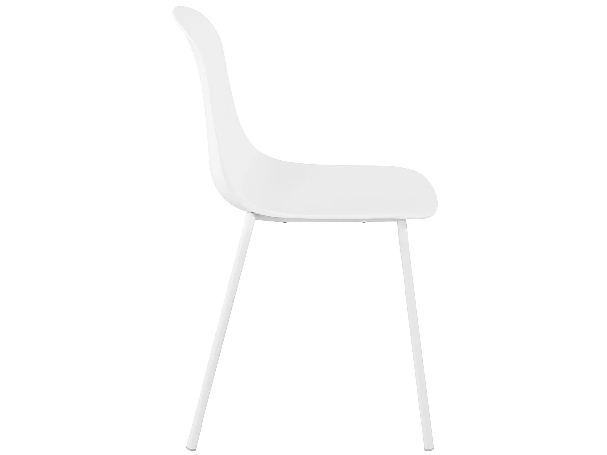 Lot de 2  Chaise de conférence - Plastique - Blanc - Hardin