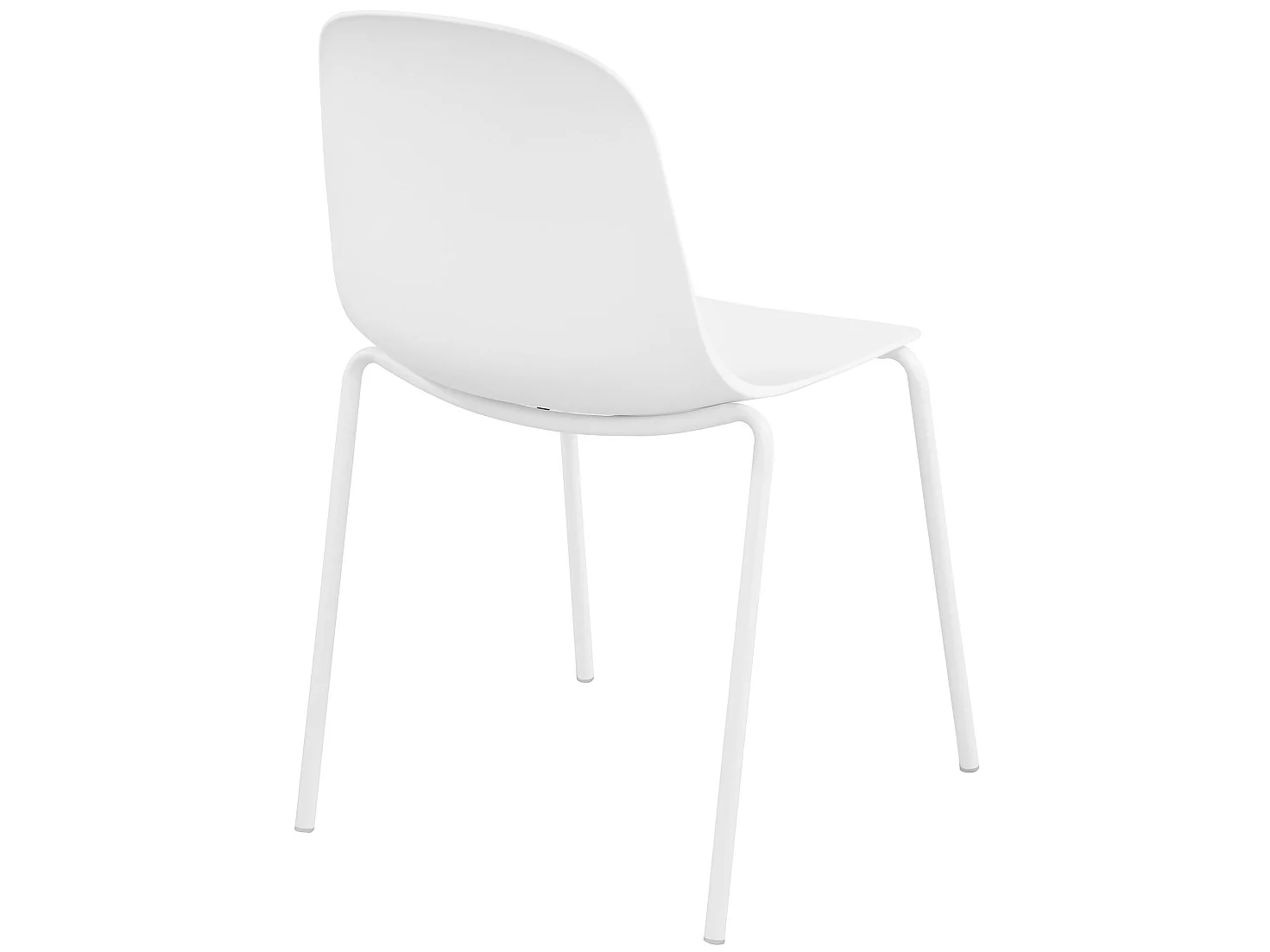 Lot de 2  Chaise de conférence - Plastique - Blanc - Hardin