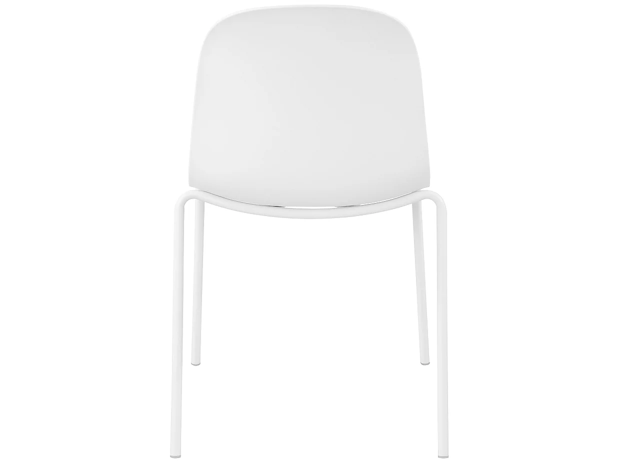 Lot de 2  Chaise de conférence - Plastique - Blanc - Hardin