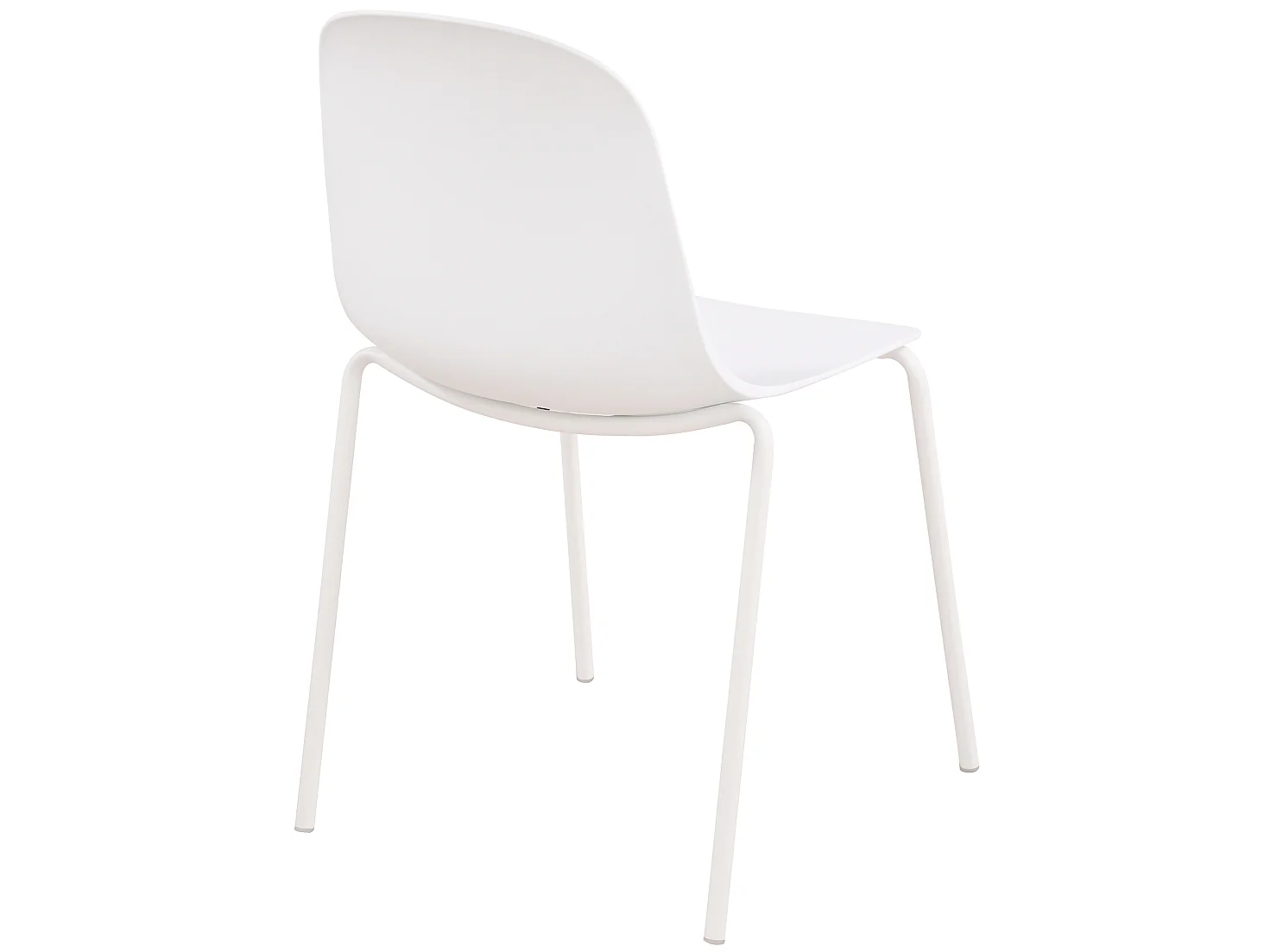 Lot de 2  Chaise de conférence - Plastique - Blanc - Hardin