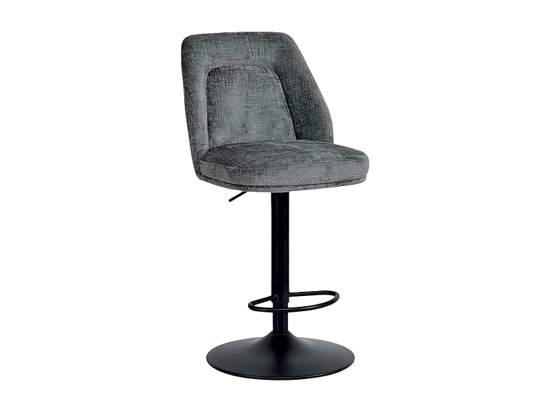 Tabouret bar réglable gris avec dossier (lot de 2) IENA
