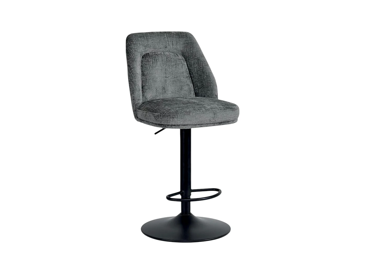 Tabouret bar réglable gris avec dossier (lot de 2) IENA