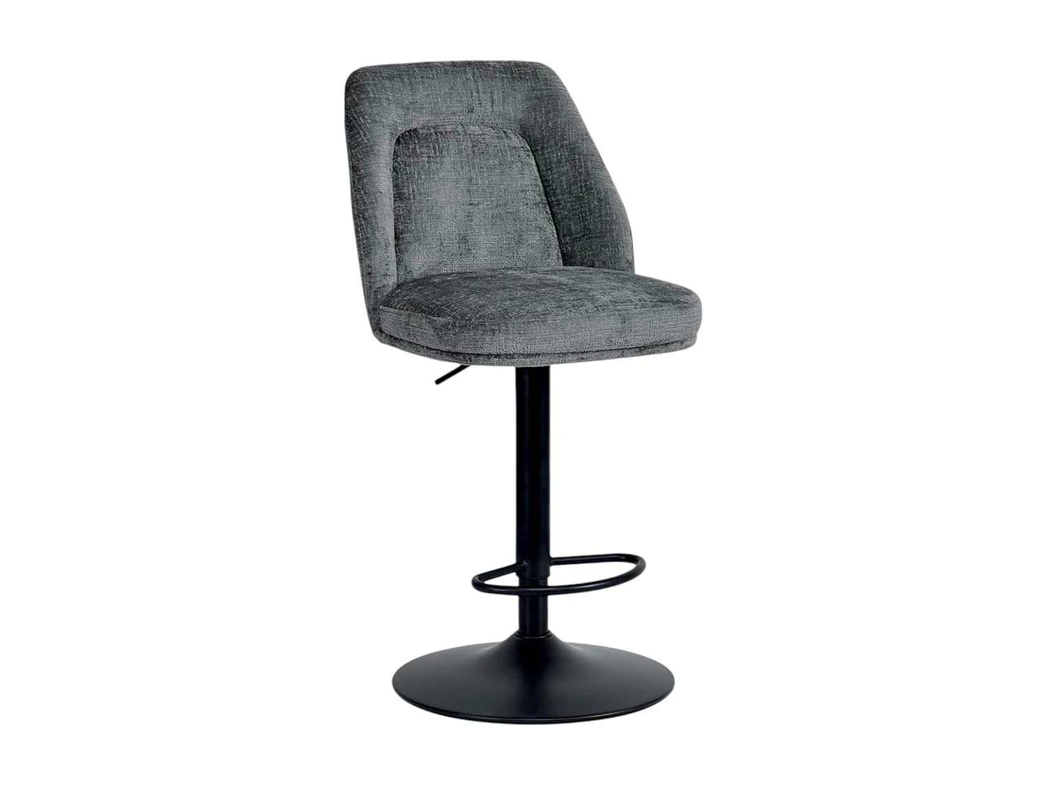 Tabouret bar réglable gris avec dossier (lot de 2) IENA