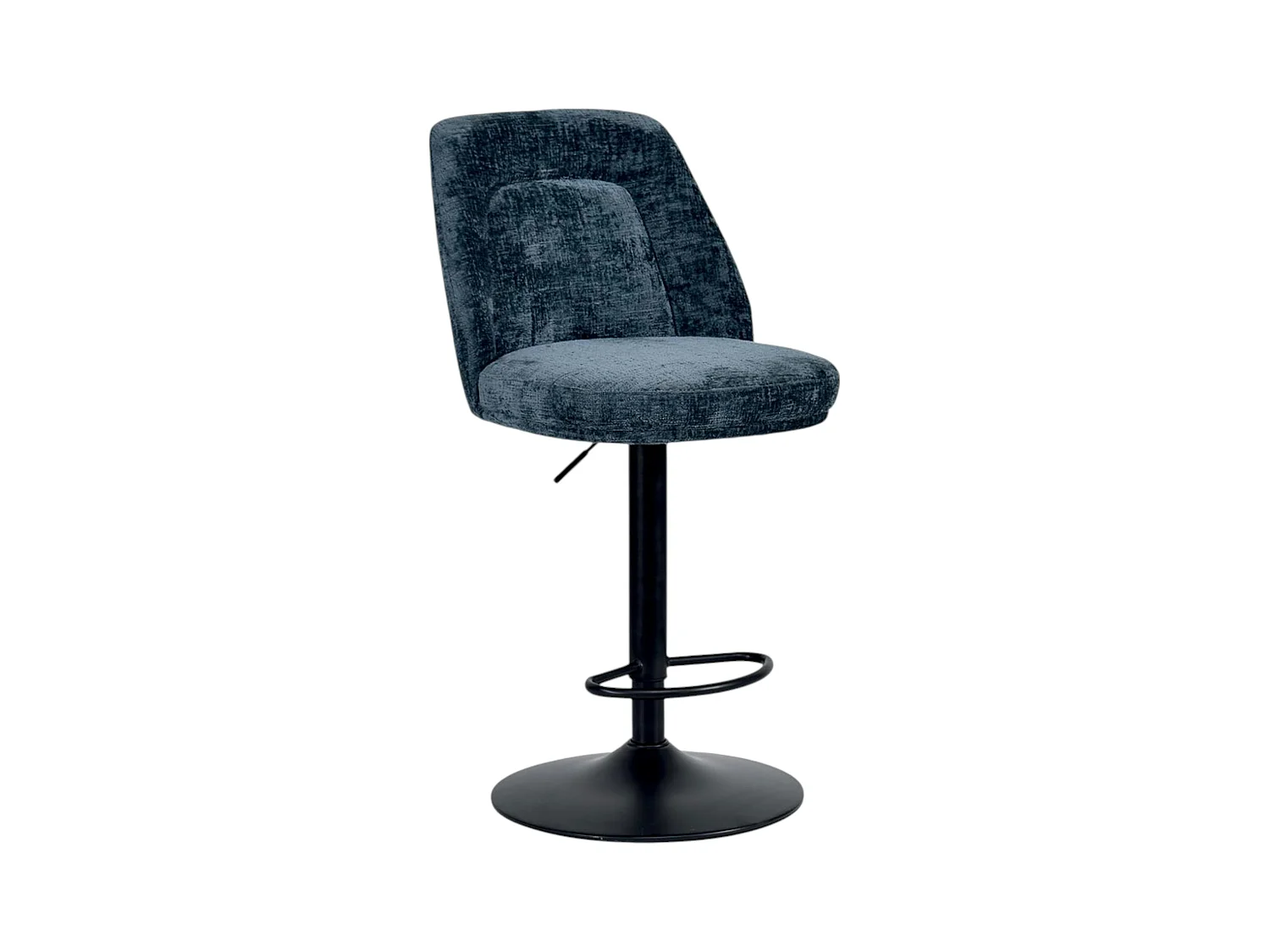 Tabouret bar réglable bleu avec dossier (lot de 2) IENA