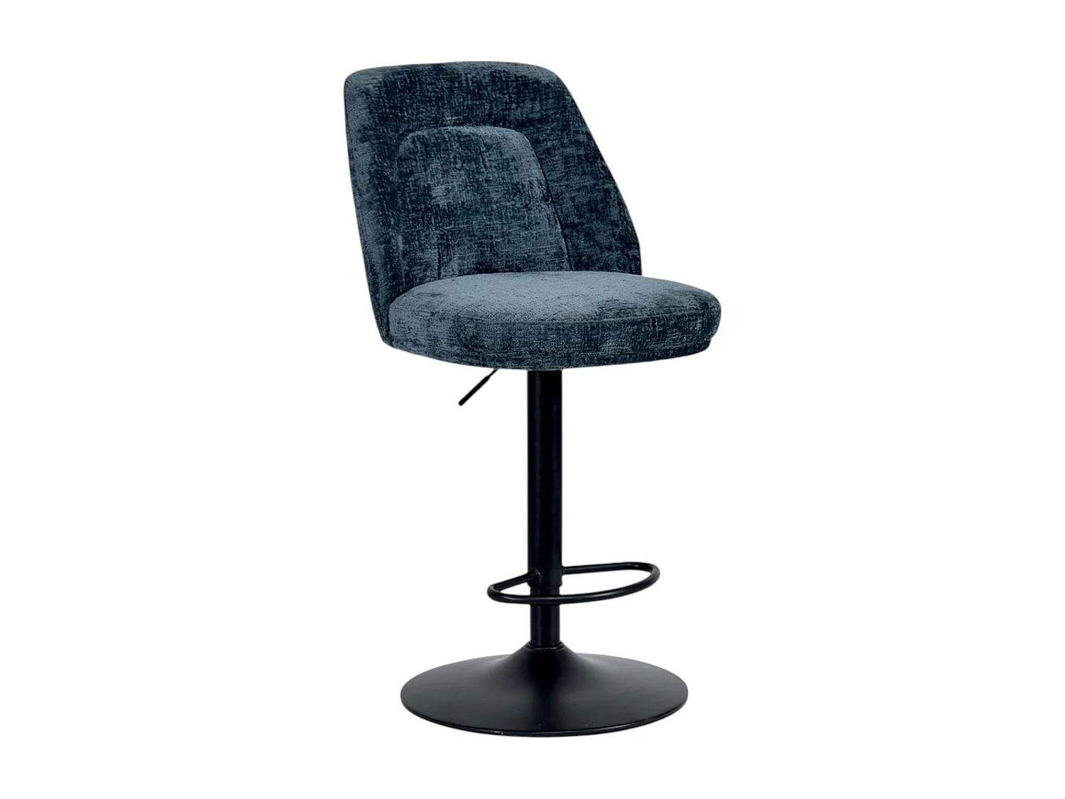 Tabouret bar réglable bleu avec dossier (lot de 2) IENA