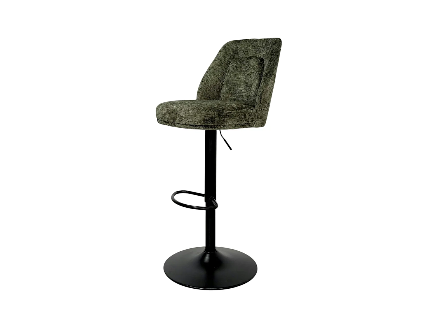 Tabouret bar réglable vert avec dossier (lot de 2) IENA