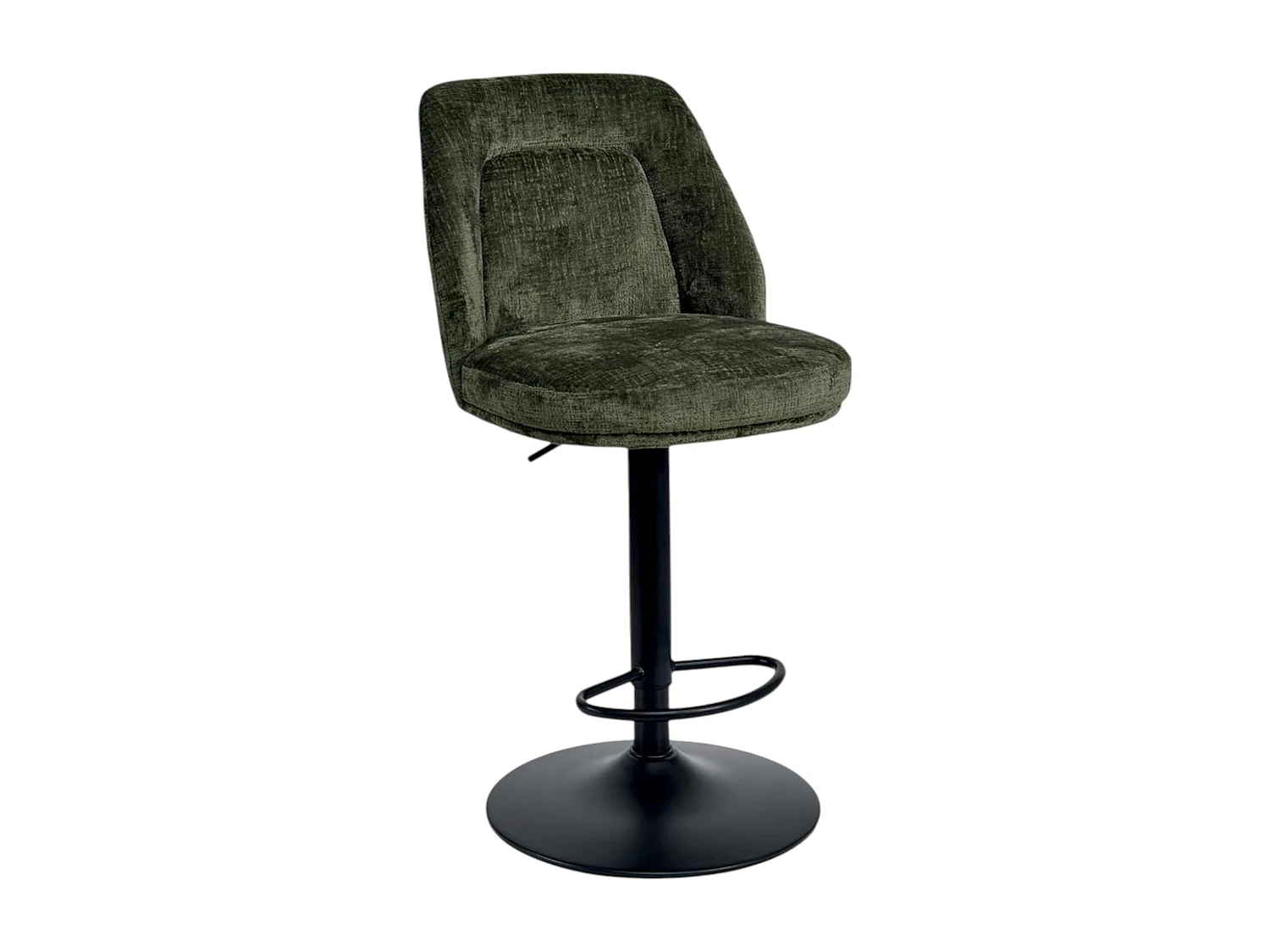 Tabouret bar réglable vert avec dossier (lot de 2) IENA