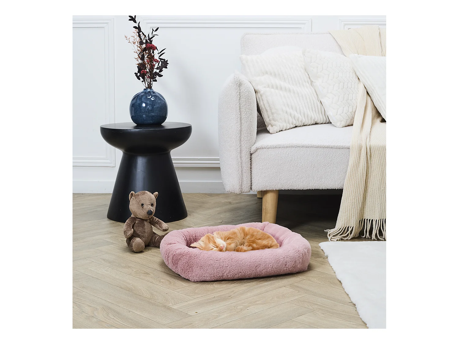 Coussin Lit Animaux Gris 50cm