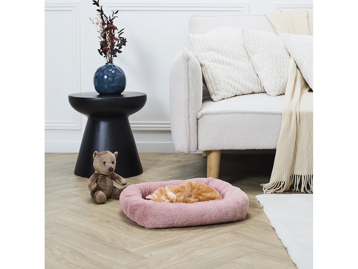Coussin pour Chien & Chat "Apaisant" 46cm Rose