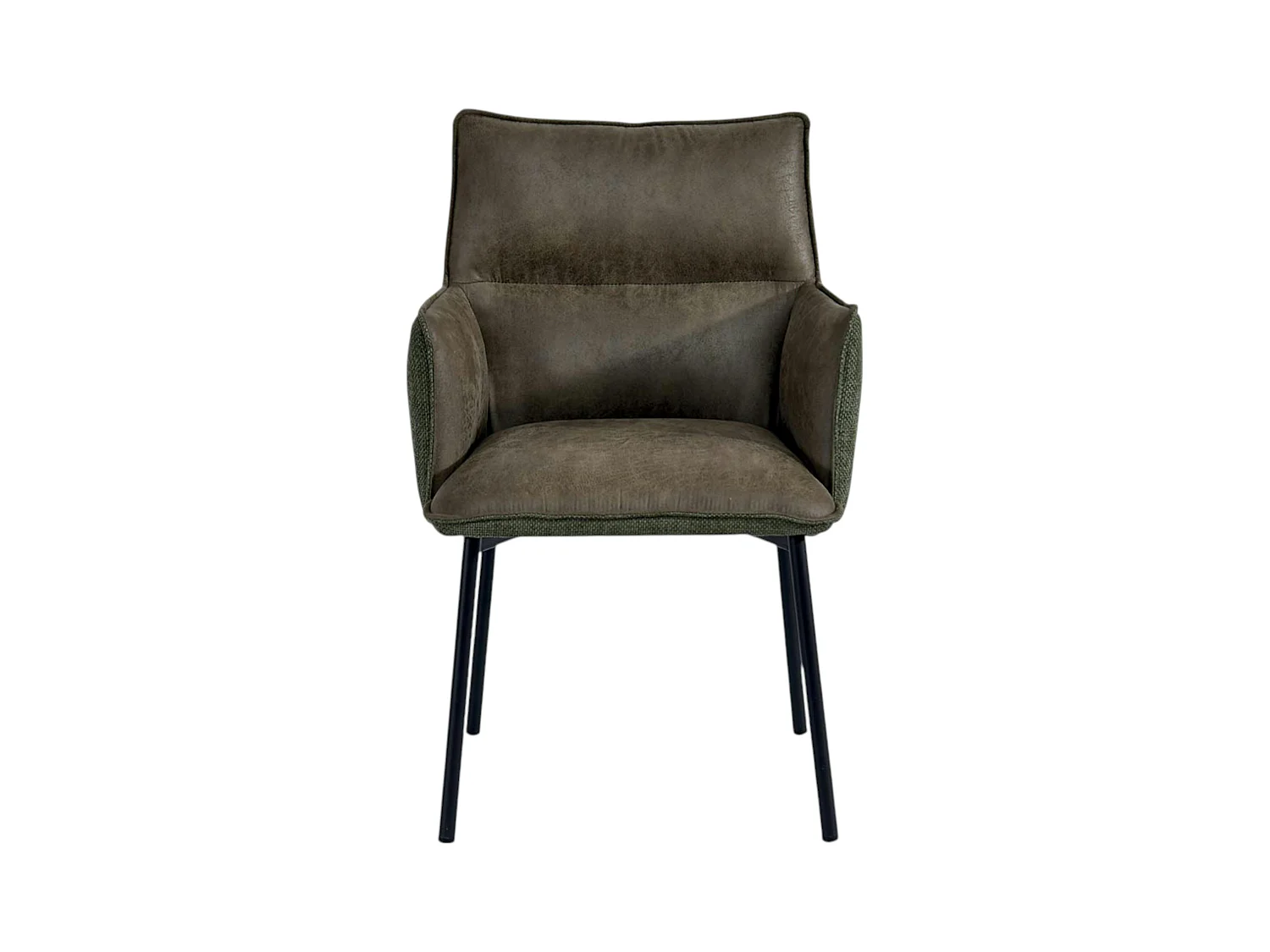 Chaise de salle à manger bi-matière verte (lot de 2) KERALA