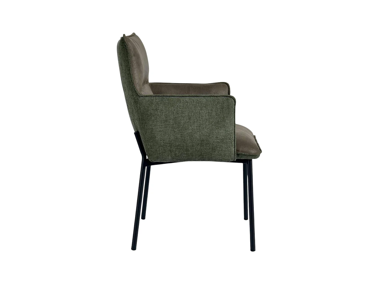 Chaise de salle à manger bi-matière verte (lot de 2) KERALA