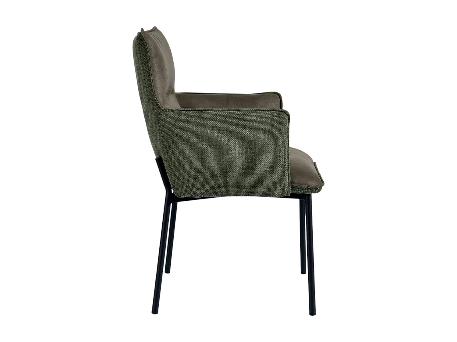 Chaise de salle à manger bi-matière verte (lot de 2) KERALA