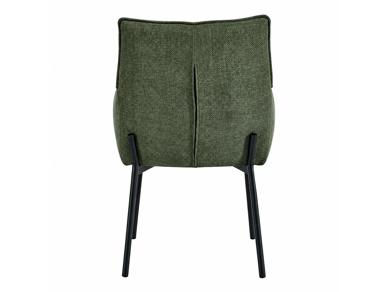 Chaise de salle à manger bi-matière verte (lot de 2) KERALA