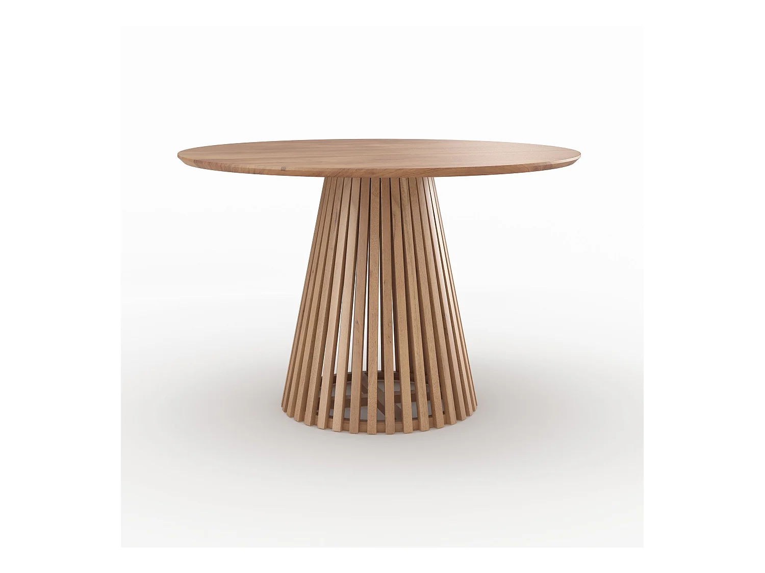 Mesa redonda de madera de acacia para 4 personas - Képès