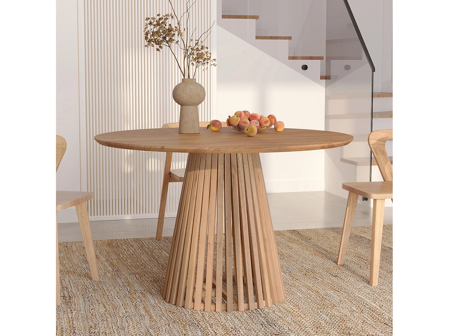 Table ronde en bois d'acacia 4 personnes - Képès