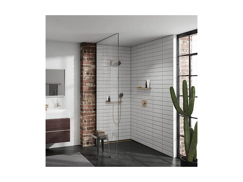 Pommeau de douche HANSGROHE Pulsify Select EcoSmart 105 3 jets relaxation + Flexible 200 cm Designflex Bronze brossé
