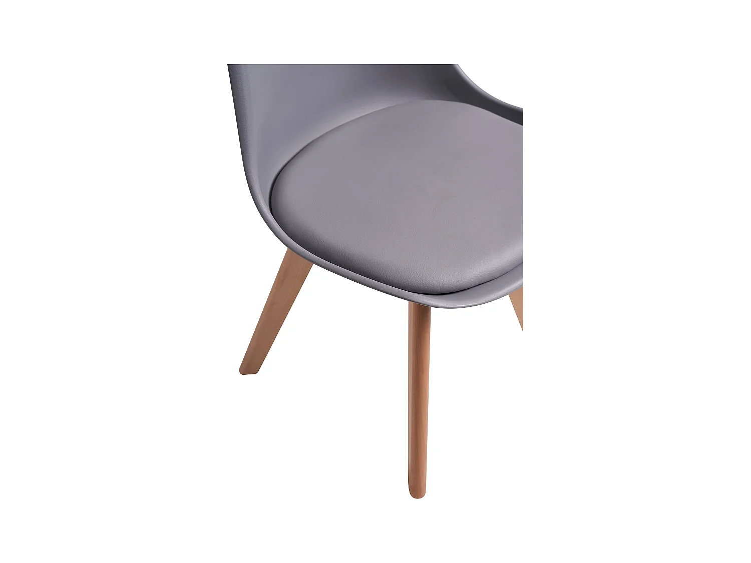 Chaises de Salle à Manger scandinave, Chaise de Bureau rétro, Gris, Lot de 6
