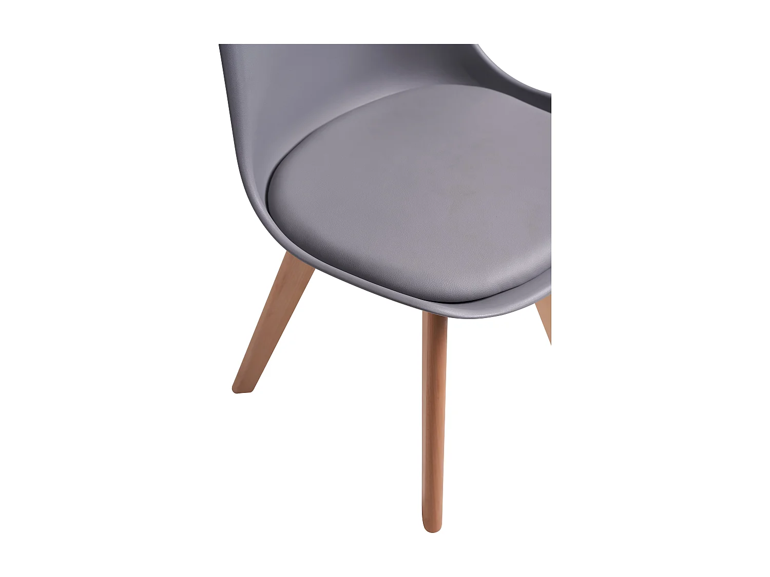 Chaises de Salle à Manger scandinave, Chaise de Bureau rétro, Gris, Lot de 6