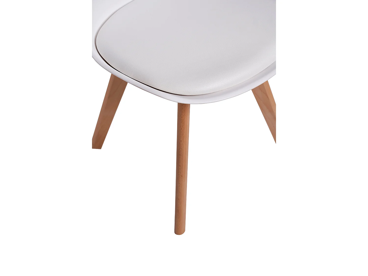 Chaises de Salle à Manger scandinave, Chaise de Bureau rétro, Blanc, Lot de 4