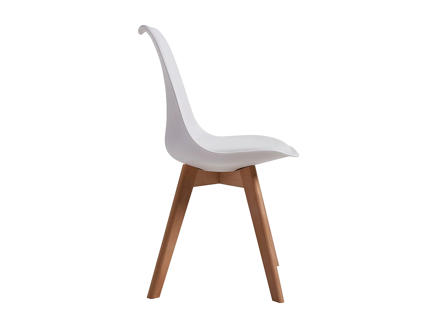Chaises de Salle à Manger scandinave, Chaise de Bureau rétro, Blanc, Lot de 4