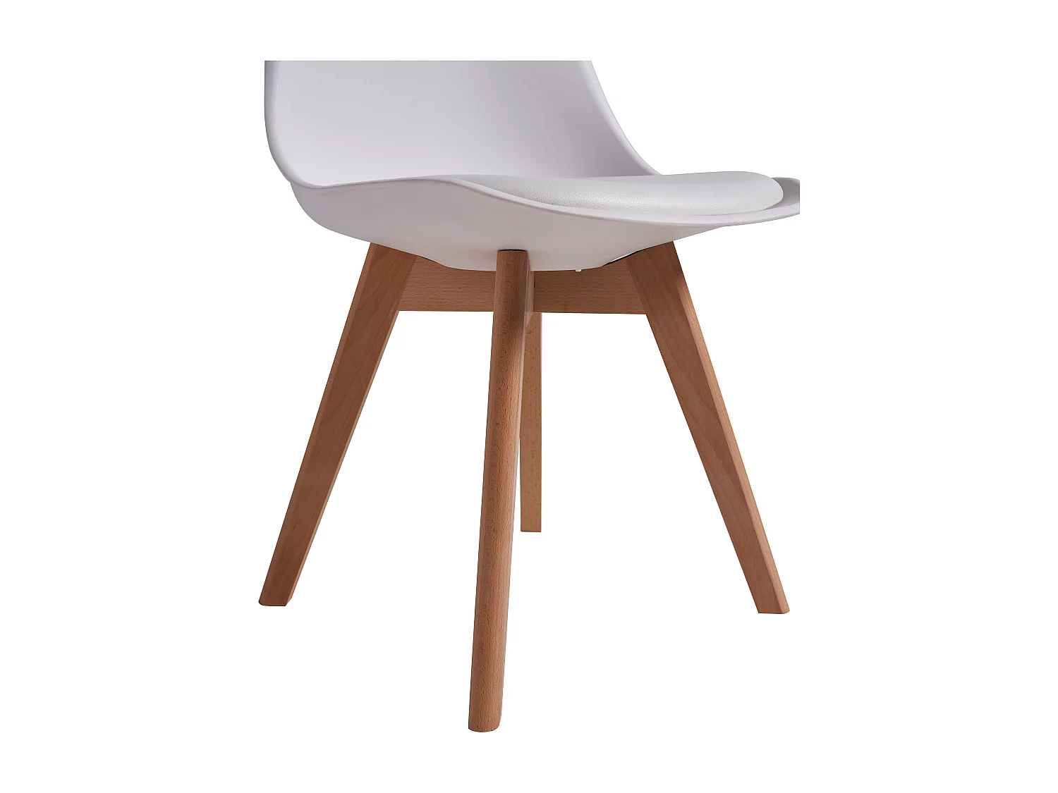 Chaises de Salle à Manger scandinave, Chaise de Bureau rétro, Blanc, Lot de 4