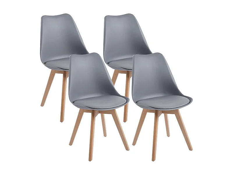 Chaises de Salle à Manger scandinave, Chaise de Bureau rétro, Girs, Lot de 4
