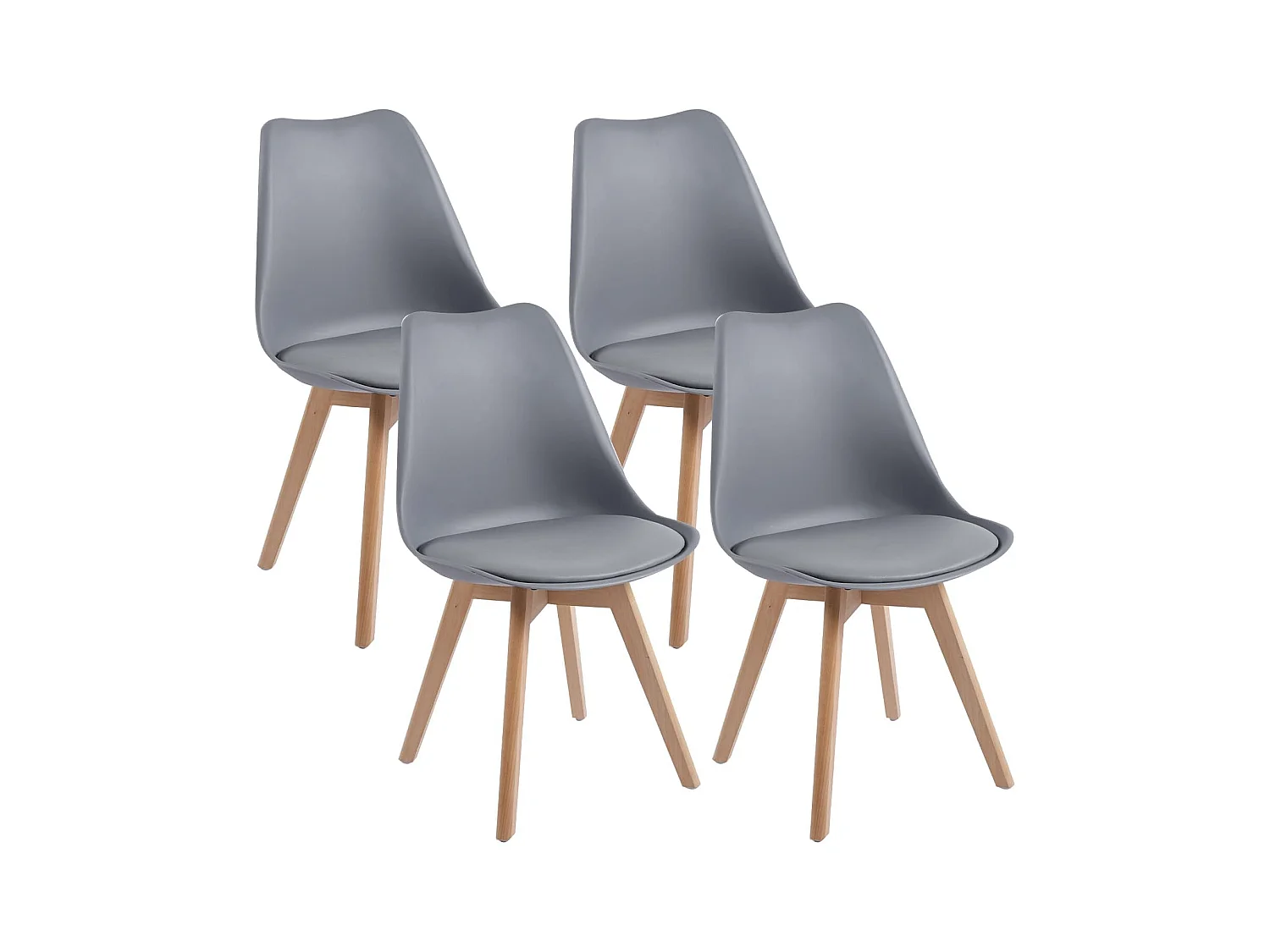 Chaises de Salle à Manger scandinave, Chaise de Bureau rétro, Girs, Lot de 4