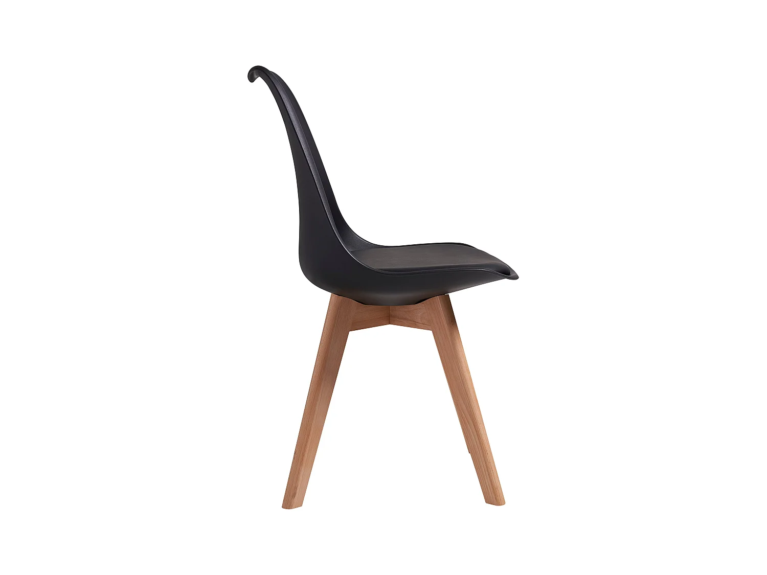 Chaises de Salle à Manger scandinave, Chaise de Bureau rétro, Noir, Lot de 6