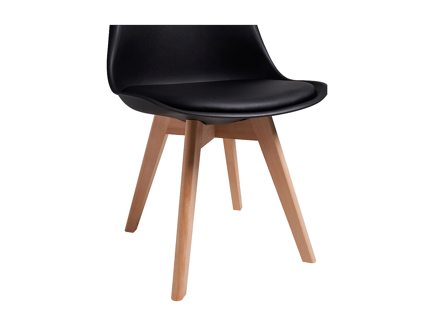 Chaises de Salle à Manger scandinave, Chaise de Bureau rétro, Noir, Lot de 6